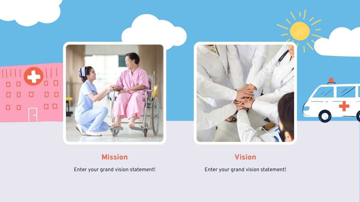 Pastel Blue Pink Yellow and Orange Illustrations and Doodles Healthcare Center Presentation - slide 7
