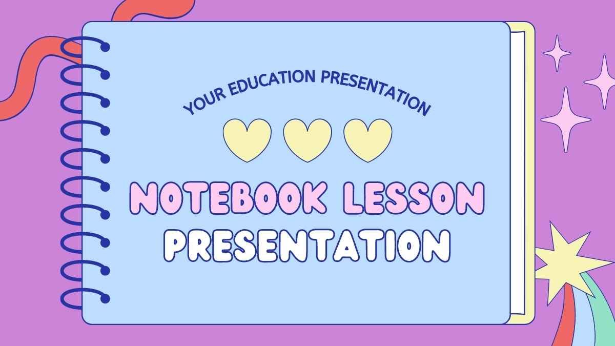 Pastel Cute Geometric Notebook Lesson Presentation - slide 0