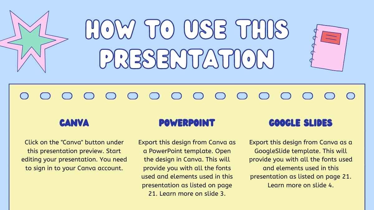 Pastel Cute Geometric Notebook Lesson Presentation - slide 1