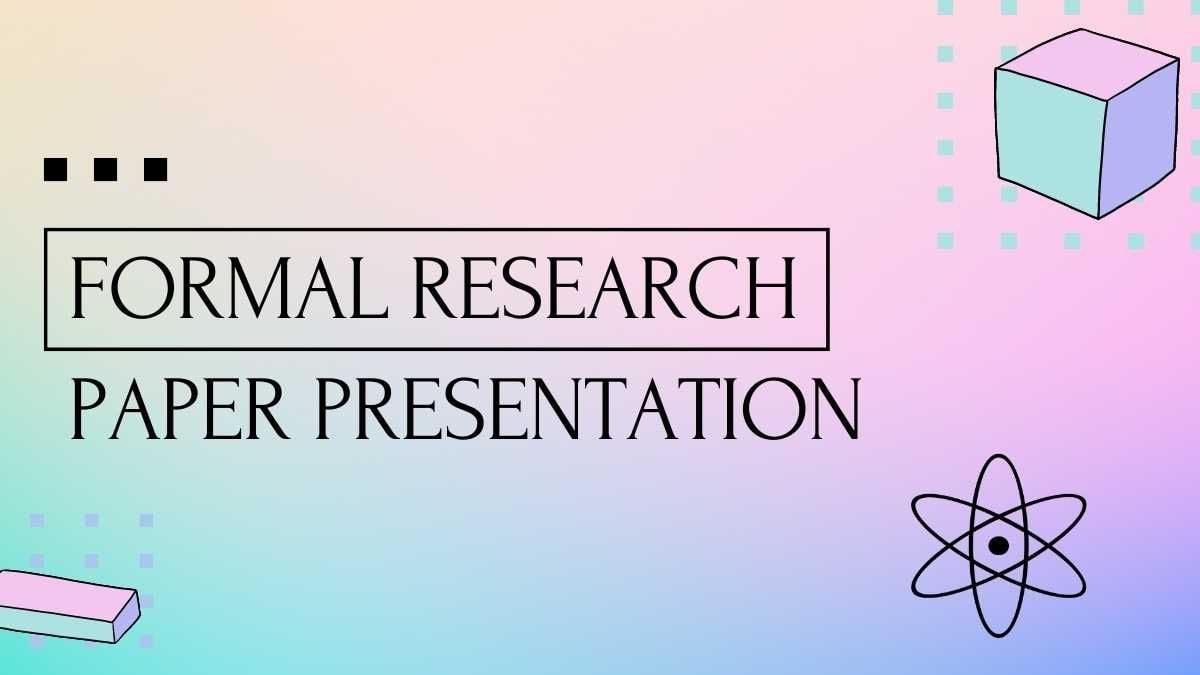 Pastel Multicolor Gradient Formal Research Paper Presentation - slide 0