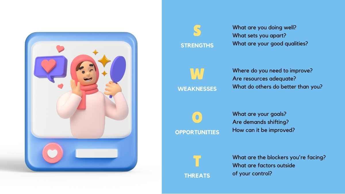 Pink Blue and Yellow Purple Cute 3D Social Media Marketing Presentation - slide 11