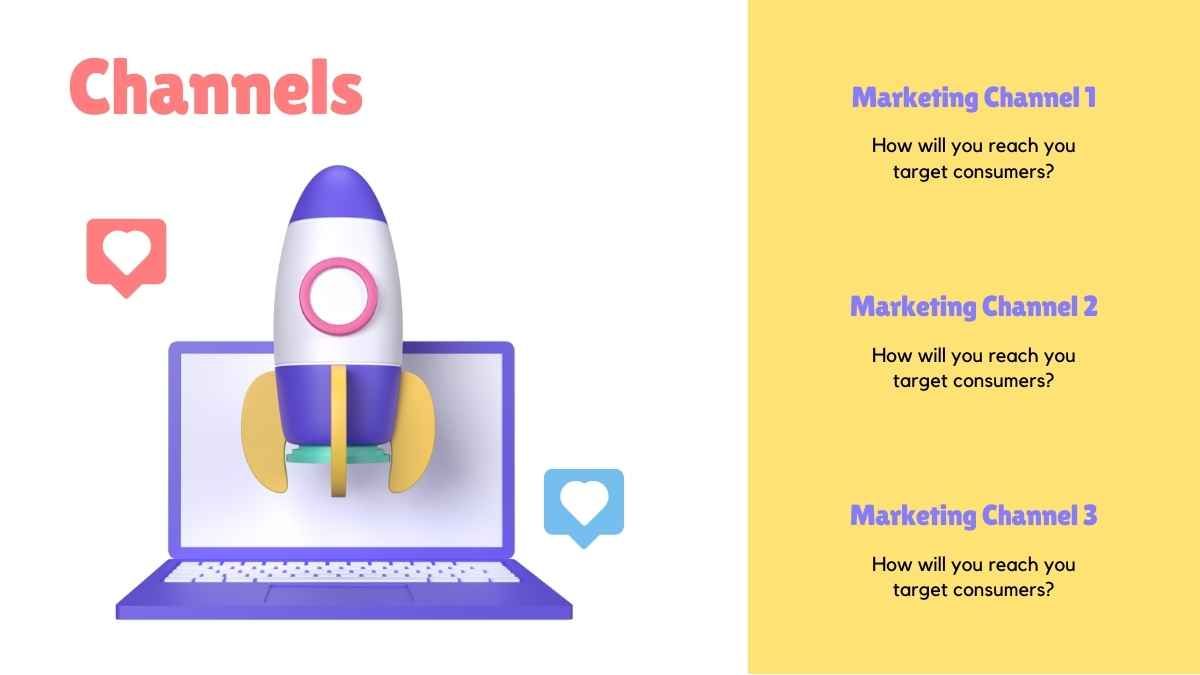 Pink Blue and Yellow Purple Cute 3D Social Media Marketing Presentation - slide 13