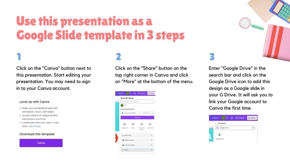 Pink Blue and Yellow Purple Cute 3D Social Media Marketing Presentation - slide 3
