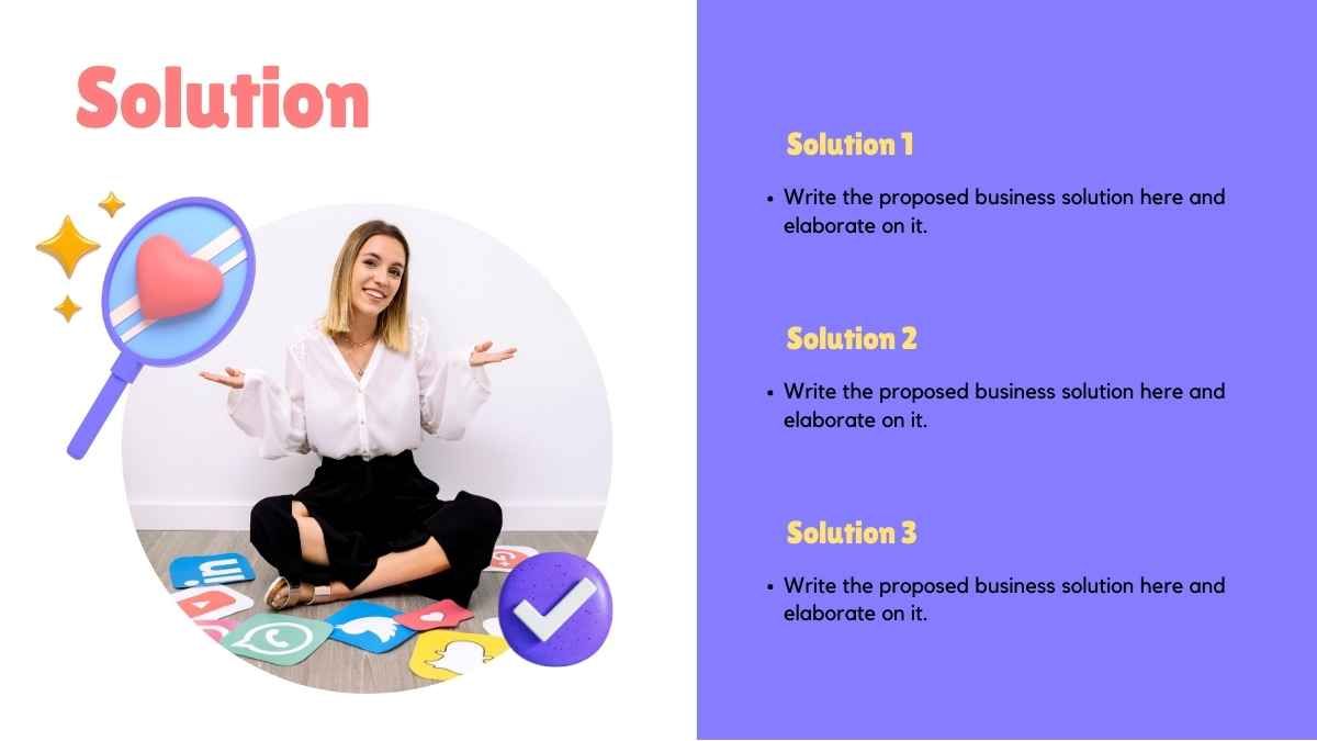 Pink Blue and Yellow Purple Cute 3D Social Media Marketing Presentation - slide 7