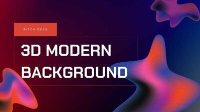 Red and Purple 3D Modern Background Pitch Deck