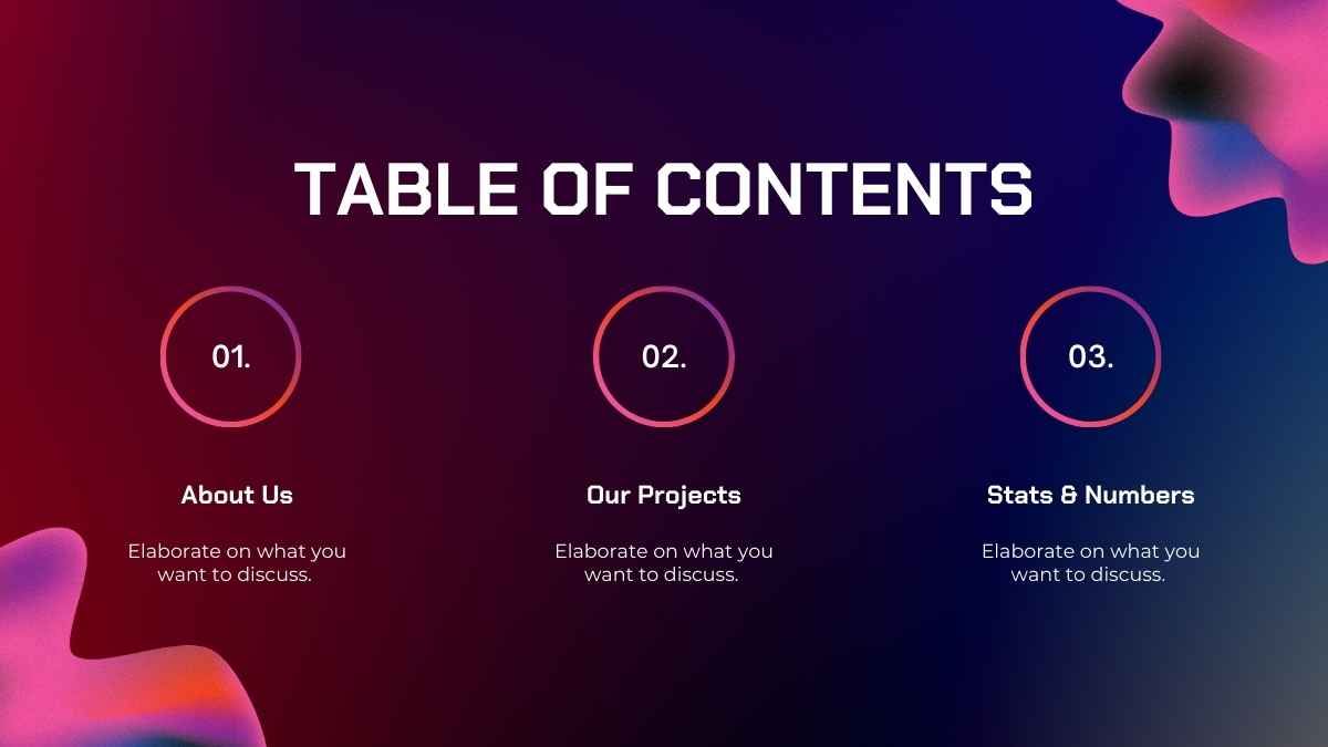 Red and Purple 3D Modern Background Pitch Deck - slide 2