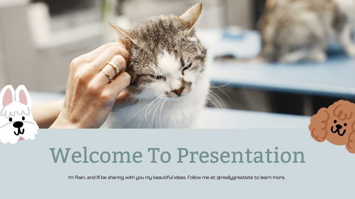 Clínica veterinaria ilustrativa suave en verde claro y pasteles - diapositiva 6