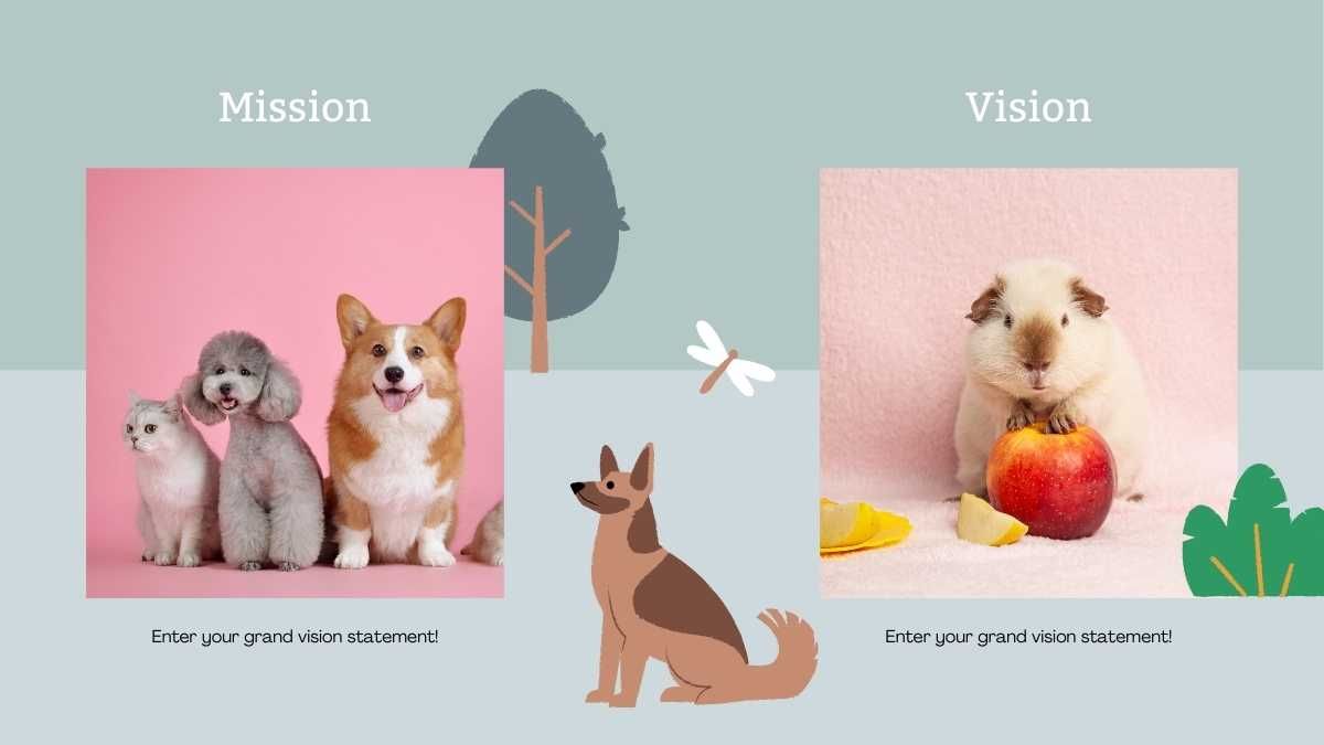 Clínica veterinaria ilustrativa suave en verde claro y pasteles - diapositiva 7