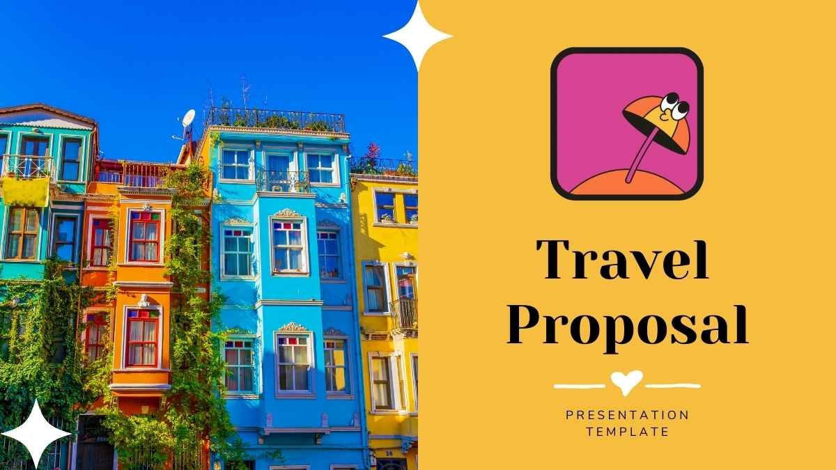Travel package proposal Blue and Pink Animated Creative Business Presentations - slide 0