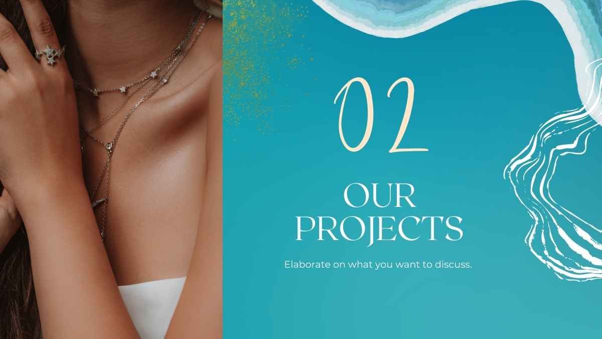 Turquoise and Gold Aqua Background Multipurpose Presentation - slide 12