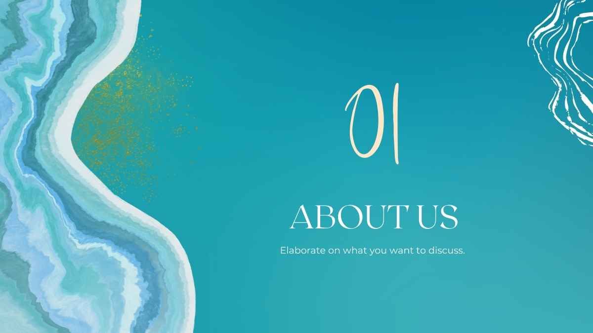 Turquoise and Gold Aqua Background Multipurpose - slide 5