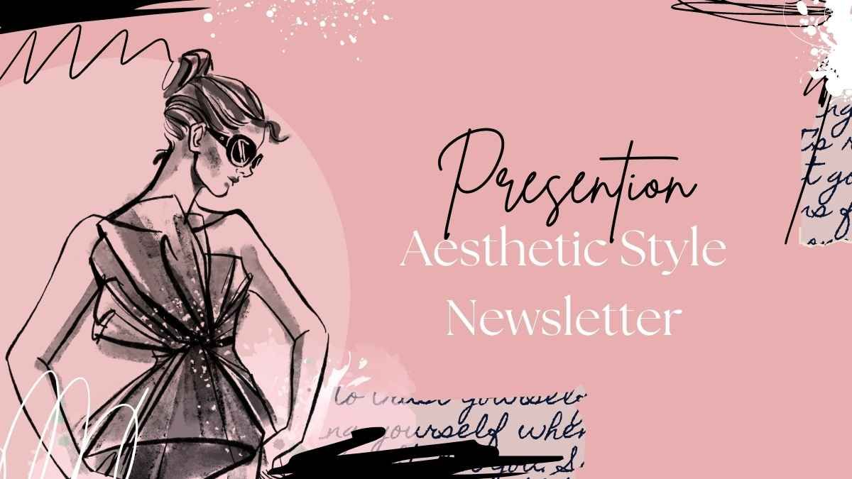 Pink Aesthetic Scrapbook Style Newsletter - slide 0