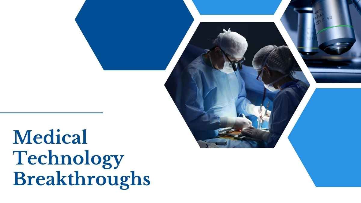 Blue Minimalistic Medical Technology Breakthroughs - slide 0
