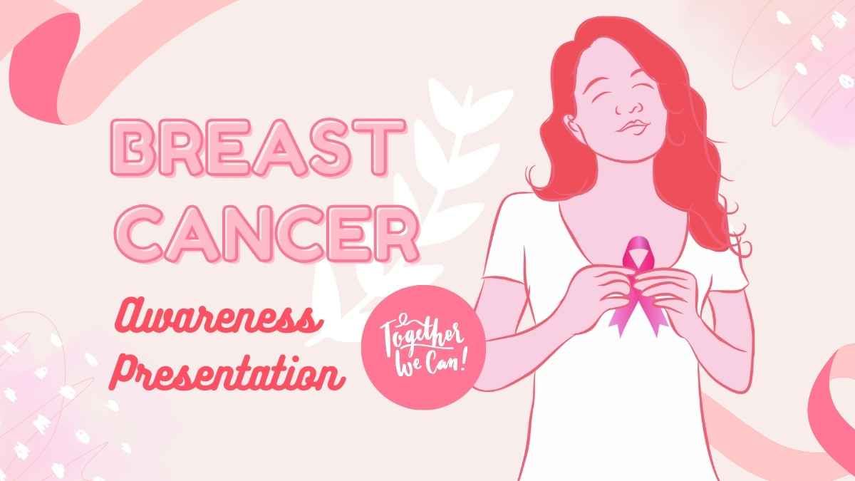 Rosa e bege: conscientização sobre o câncer de mama - slide 0
