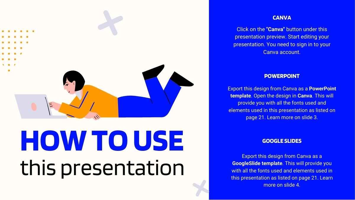 Vivid Blue and Orange Illustrated E-Learning Presentation - slide 1