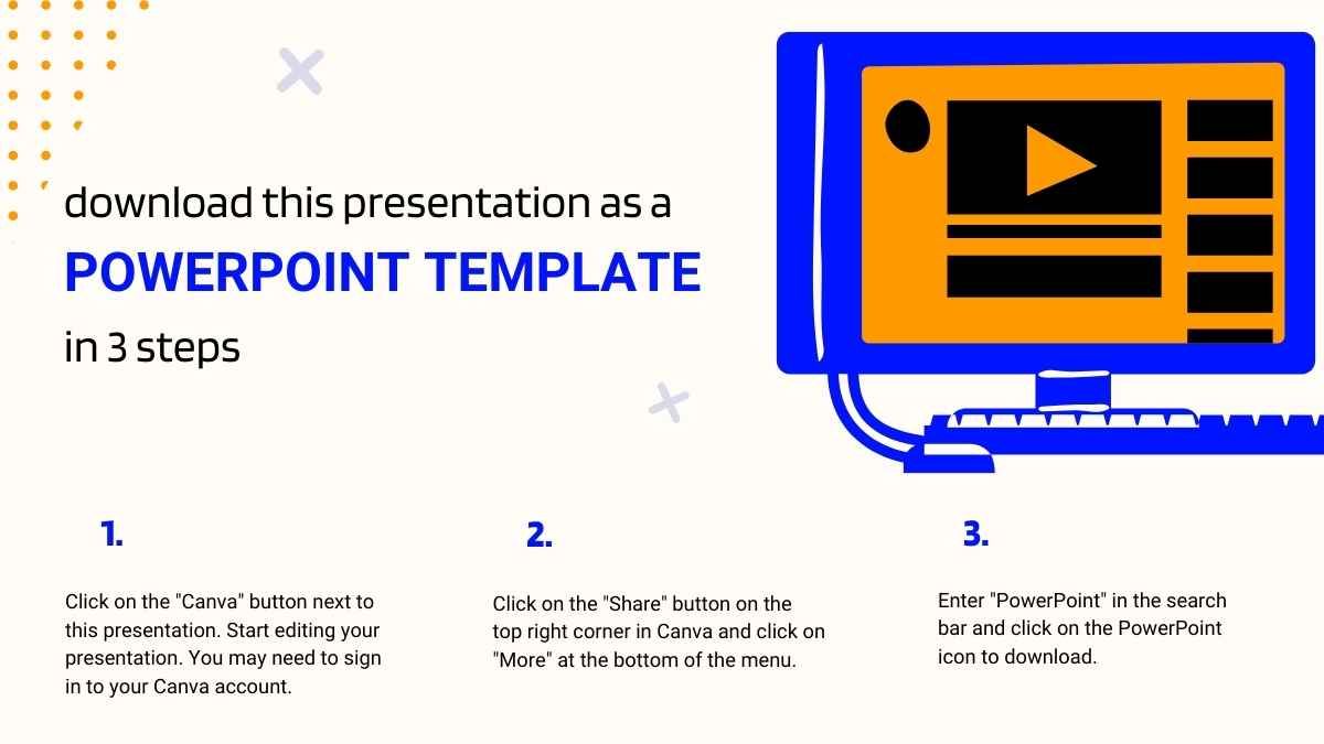 Vivid Blue and Orange Illustrated E-Learning Presentation - slide 2