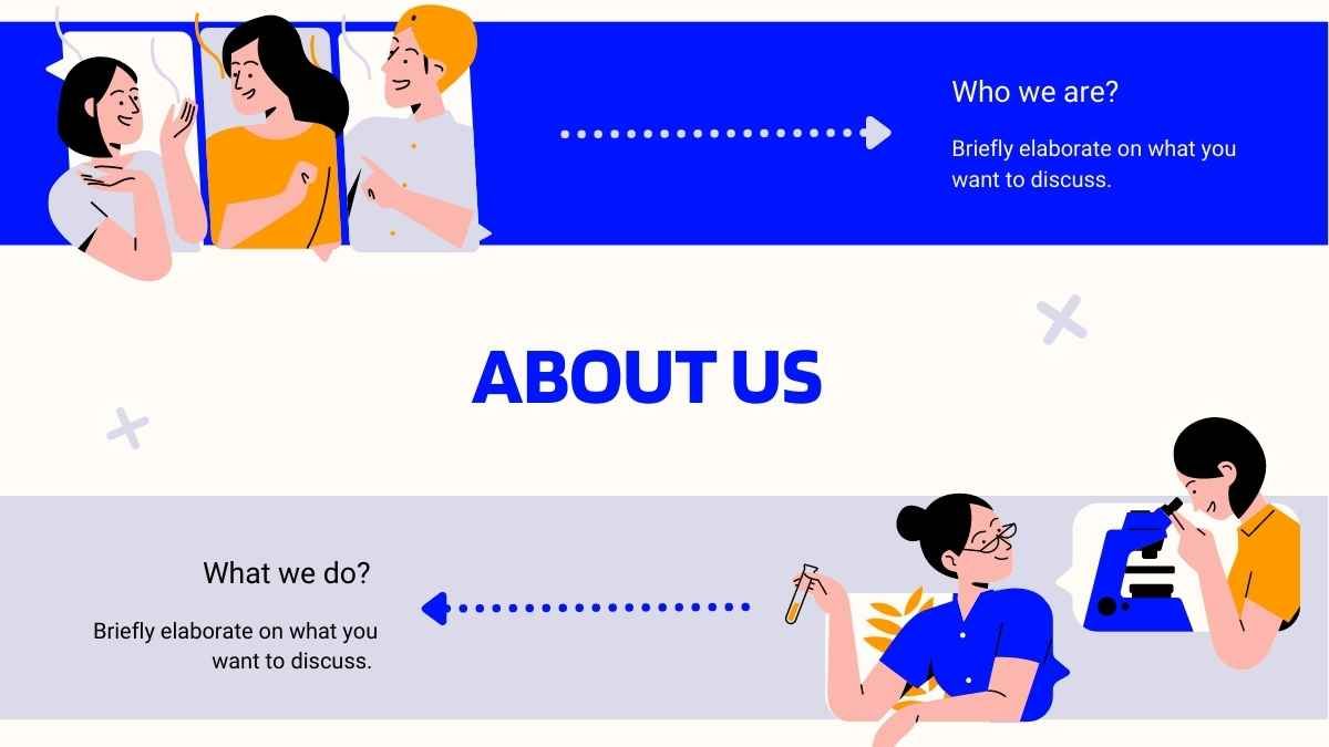 Presentación ilustrada de e-learning en azul y anaranjado llamativos - diapositiva 7
