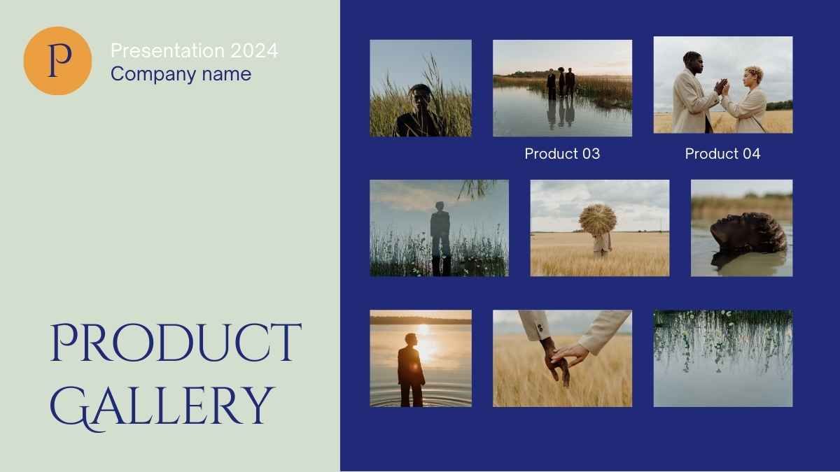 Blue, Tarragon and Orange Elegant Pitch Deck Presentation - diapositiva 12