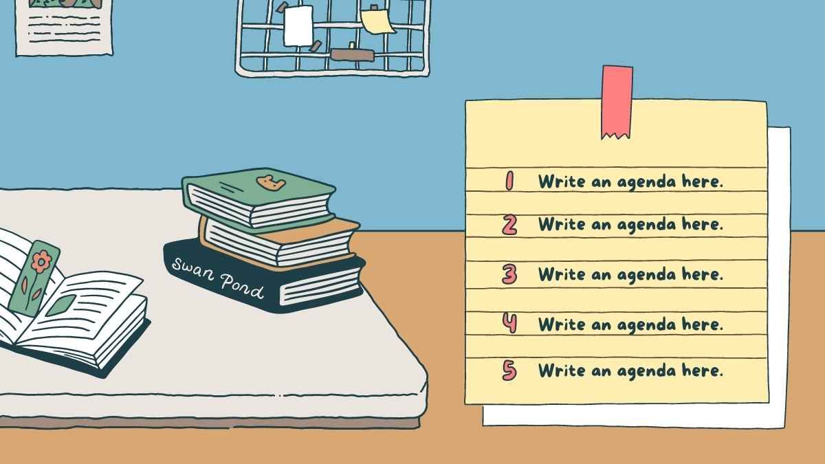 Marrón Verde Azul y Amarillo Lindo Plan de Lección de Literatura Ilustrativa Animada para la Escuela Secundaria - slide 4