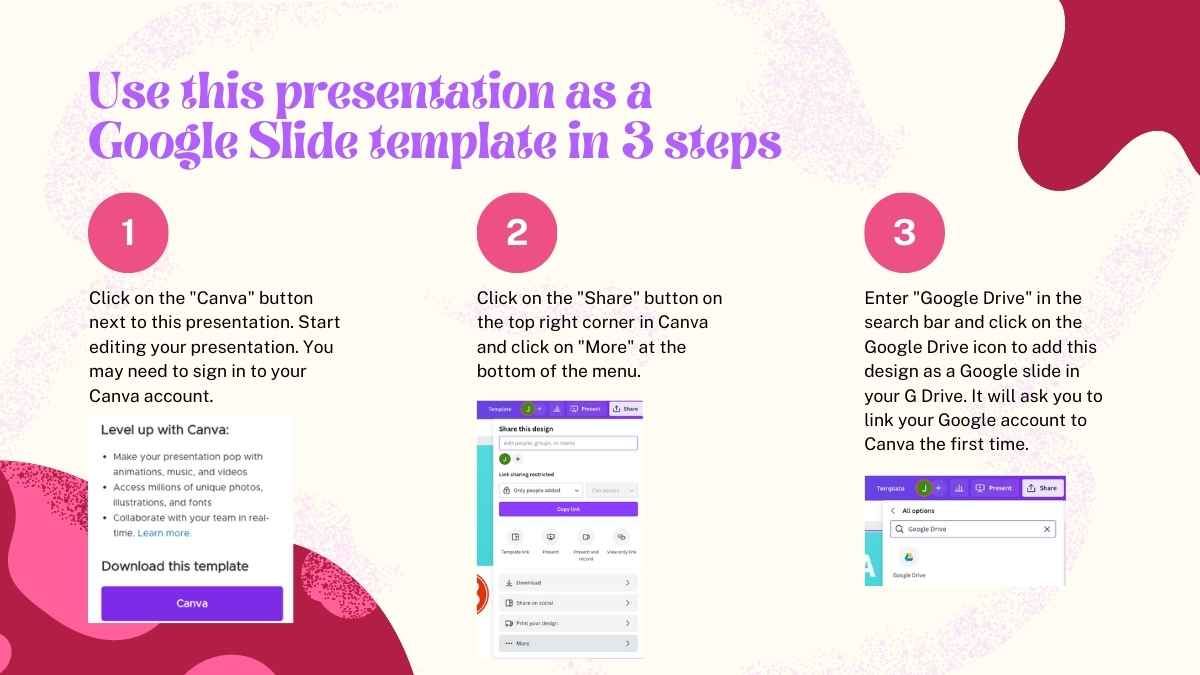 Pitch Deck de una aplicación de citas roja, violeta y pastel - slide 3