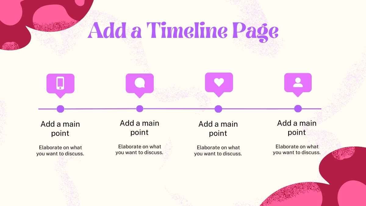 Pitch Deck de una aplicación de citas roja, violeta y pastel - diapositiva 8