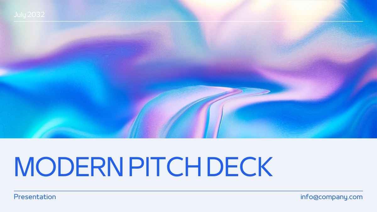 Blue, Pink, Neon, Futuristic Modern Pitch Deck - slide 0