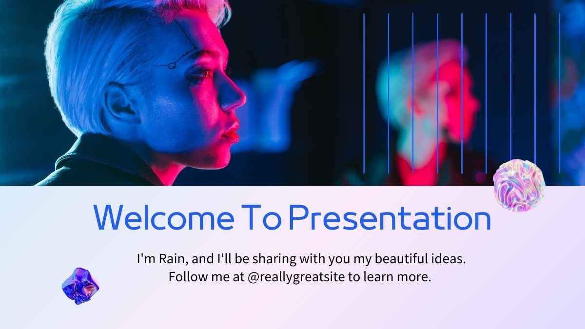 Blue, Pink, Neon, Futuristic Modern Pitch Deck Presentation  - diapositiva 6