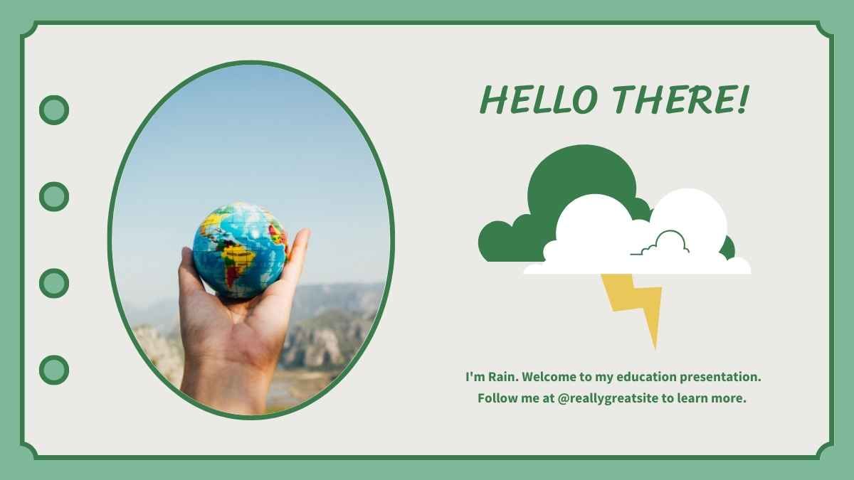 中学校の気候と天気のための緑のヴィンテージノート科学科 - slide 3
