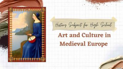 Disciplina de história para o ensino médio Arte e cultura na Europa medieval White Creative Education