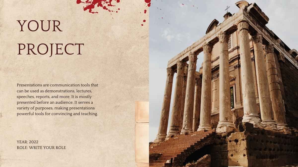 History Subject for High School Roman Empire Beige and Red Scrapbook Educational Presentation - slide 11