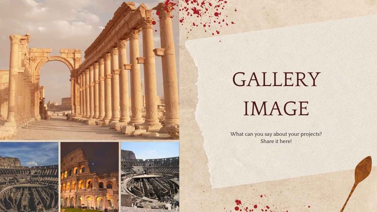 History Subject for High School Roman Empire Beige and Red Scrapbook Educational Presentation - slide 7