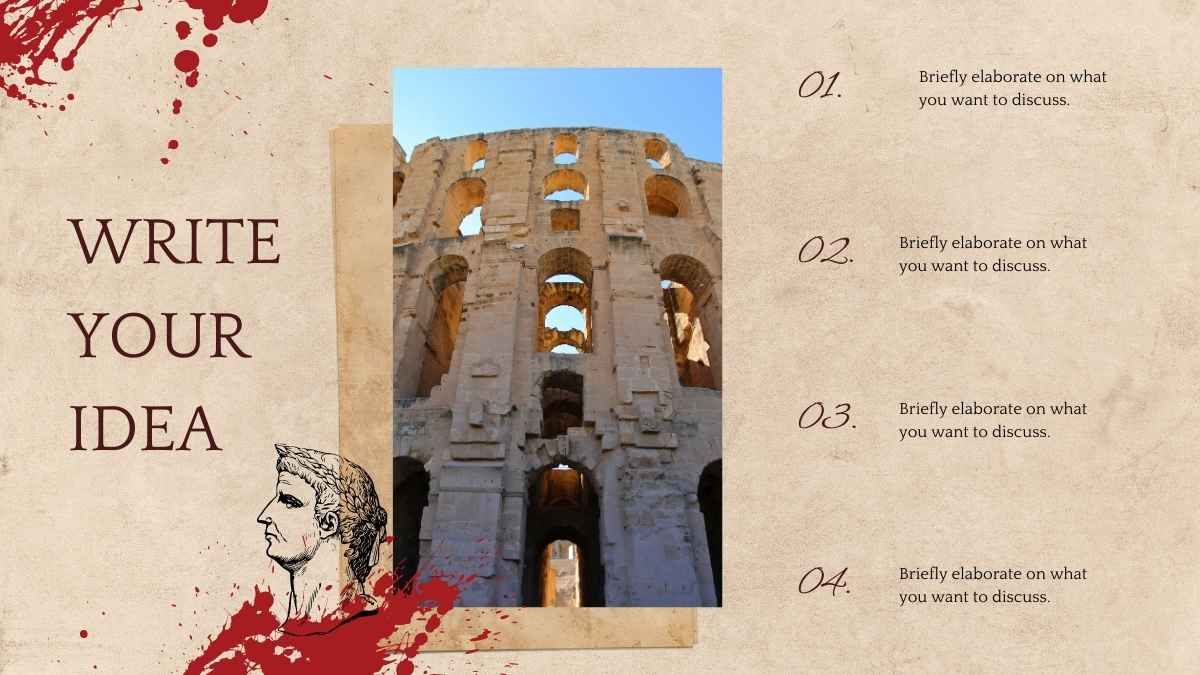 History Subject for High School Roman Empire Beige and Red Scrapbook Educational Presentation - slide 8
