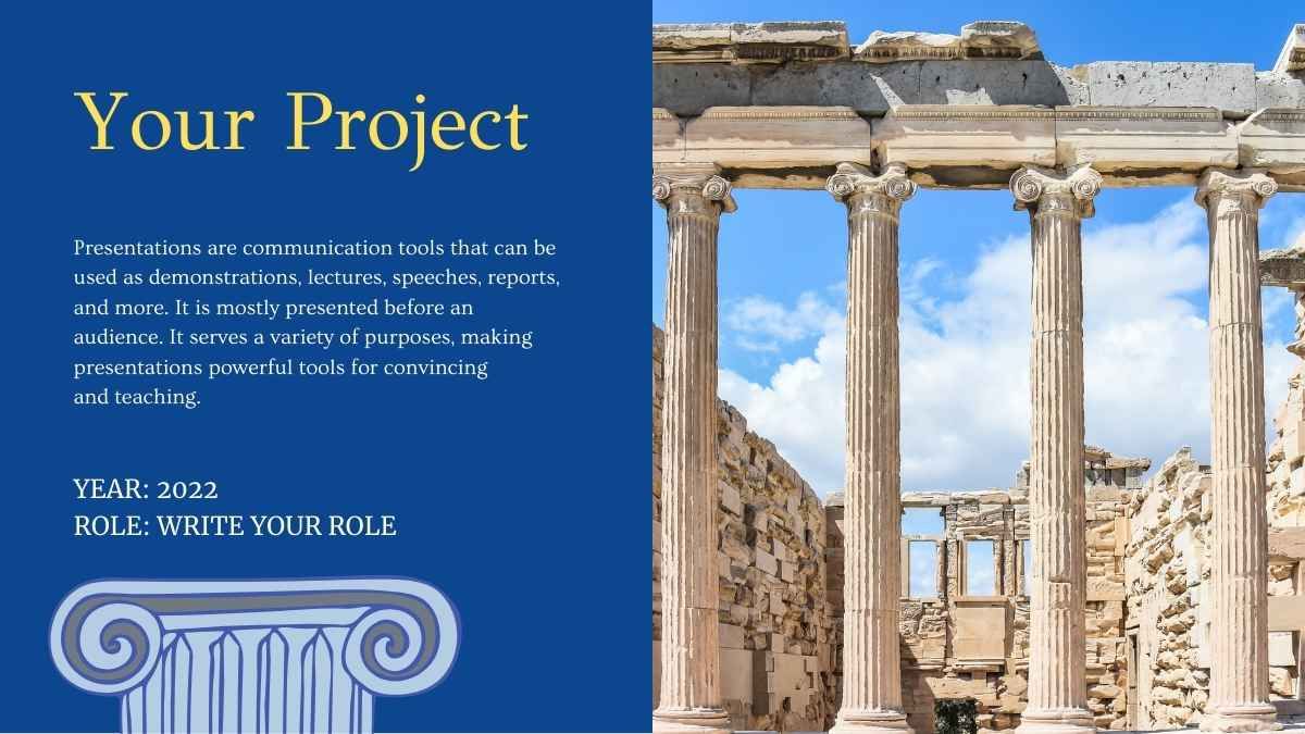 History Subject for Middle School Ancient Greece Blue and White Illustrative Educational Presentation - slide 11