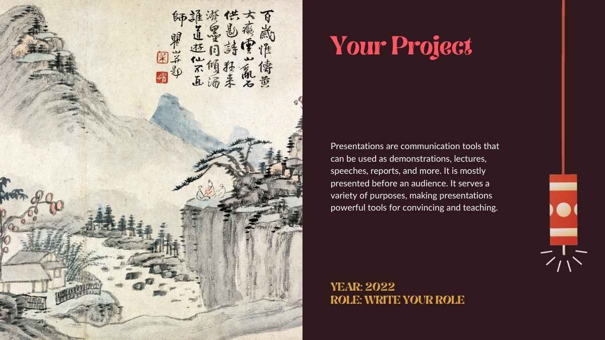 Aula sobre a história antiga da China em castanho e vermelho - slide 13
