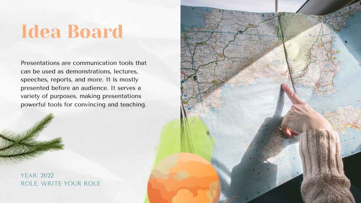 Lifestyle Vision Board Scrapbook Presentación Collage Gris y Naranja - diapositiva 12