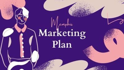 Plano de marketing inspirado em Memphis nude e cor-de-rosa