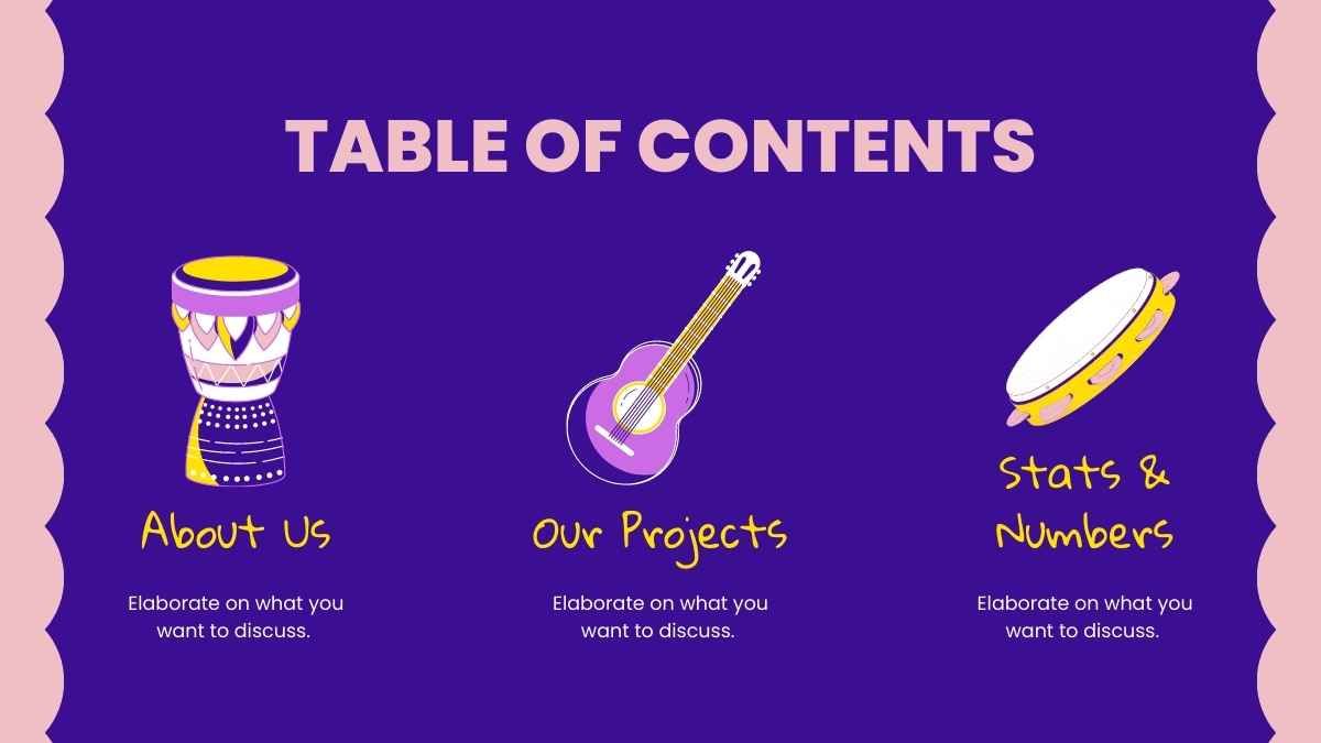 高校音楽理論の音楽科目のための紫と黄色のイラスト入り教育用 - slide 2
