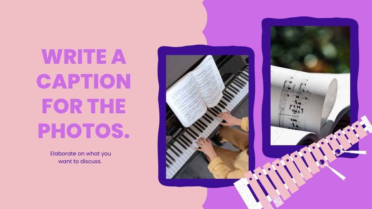 高校音楽理論の音楽科目のための紫と黄色のイラスト入り教育用 - slide 7