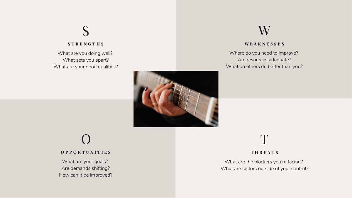 Portfólio de músico Portfólio de negócios minimalista bege - slide 11