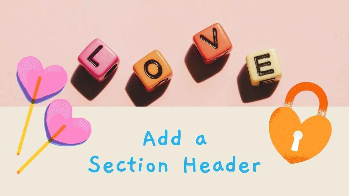 Orange Pink and Blue Cute Hearts Romance Novel Marketing Plan Presentation - diapositiva 10