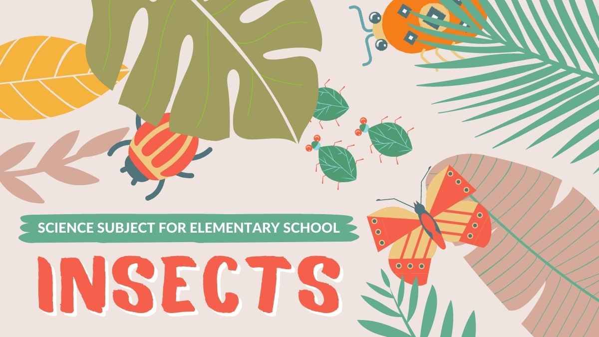 Ilustración de pastel de tema científico botánico para insectos de la escuela primaria - diapositiva 0