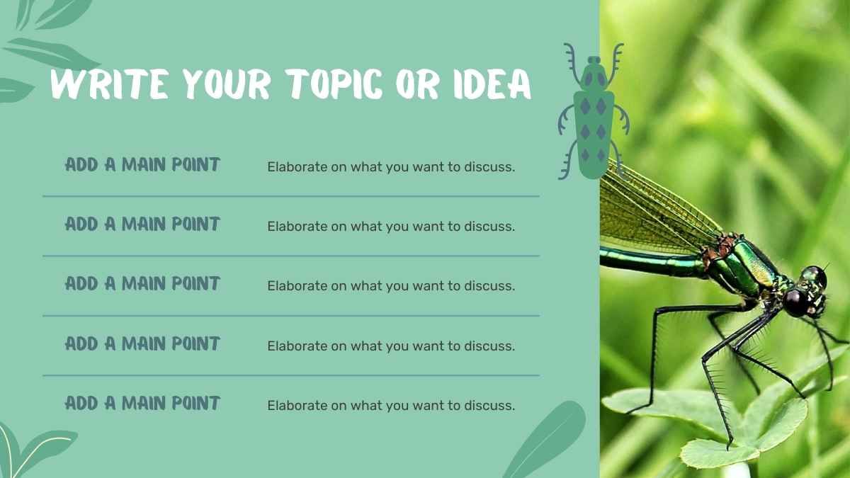 初等学校の昆虫のための淡いイラストの植物科学の科目 - slide 9