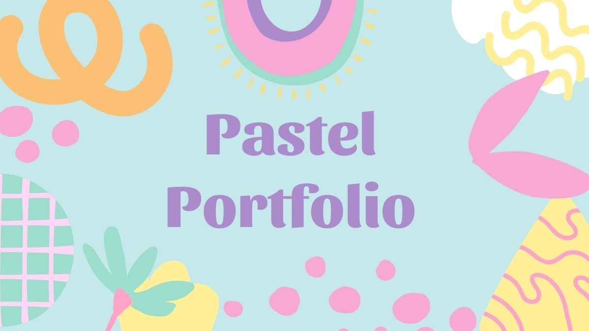 Pastel Portfolio Yellow and Purple Illustrative Business Presentation  - slide 0