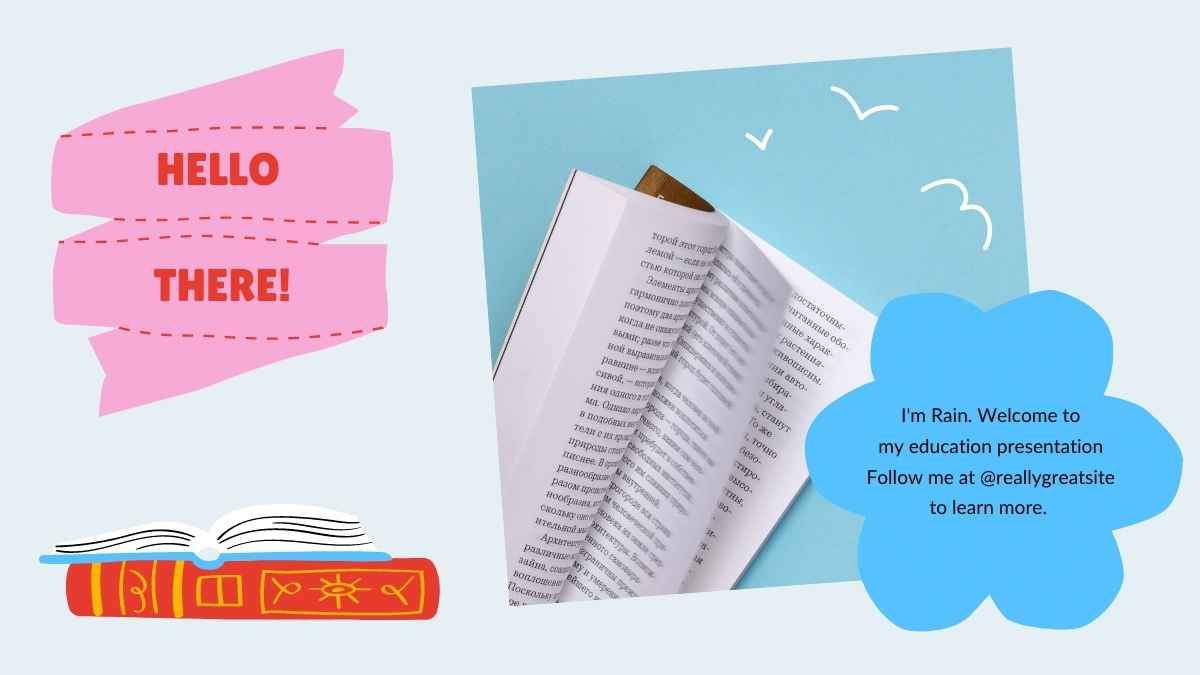 Libro de Recortes Bonito Rosa y Azul Recomendaciones para la Presentación en la Escuela Secundaria - slide 3