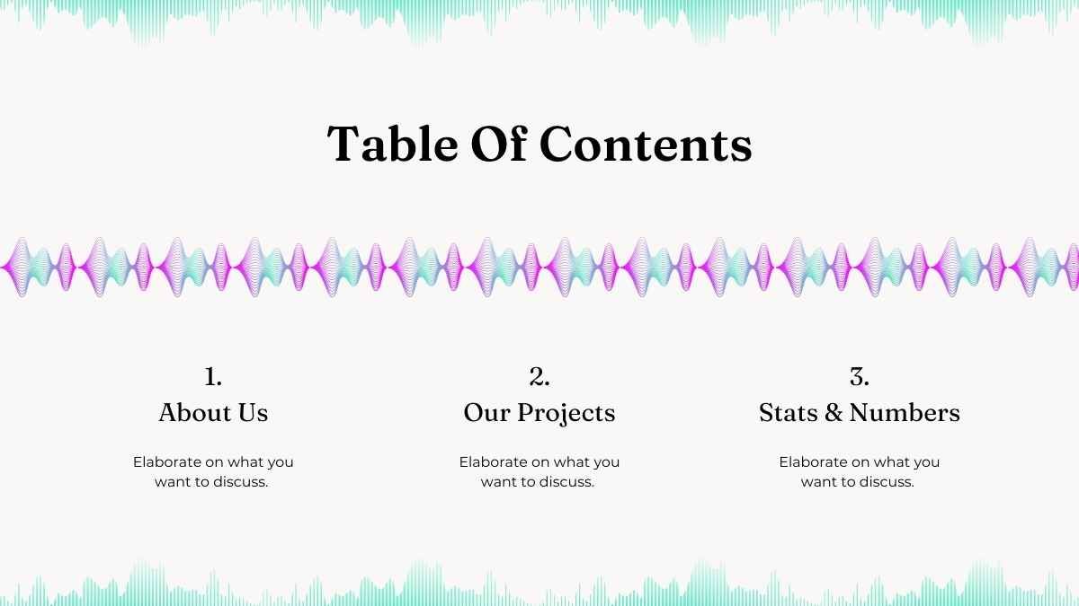 Simple and Elegant Soundwave Marketing Plan Grey and Teal Minimal Business Presentation  - diapositiva 4