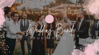 Wedding Band Portfolio Pink Elegant Business