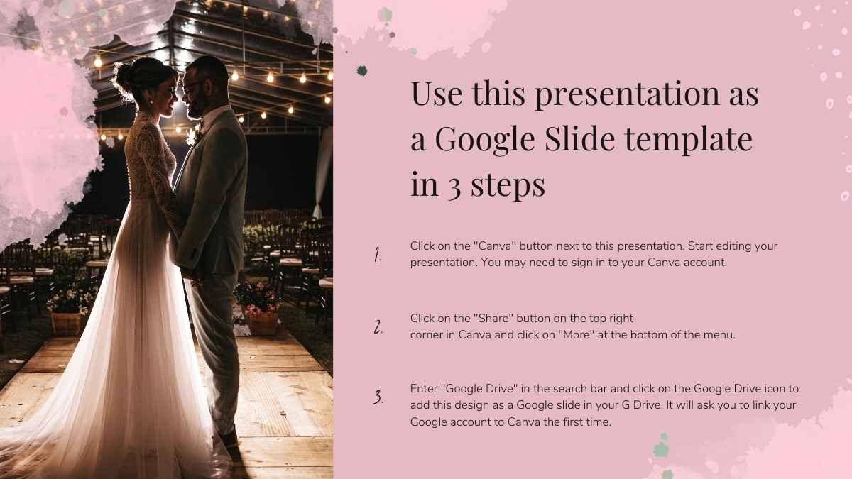 Apresentação de portfolio de banda de casamento em branco e rosa - slide 3