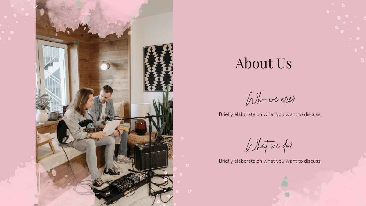 Apresentação de portfolio de banda de casamento em branco e rosa - slide 7