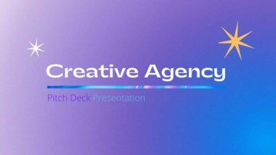 Propuesta comercial azul y violeta de agencia creativa