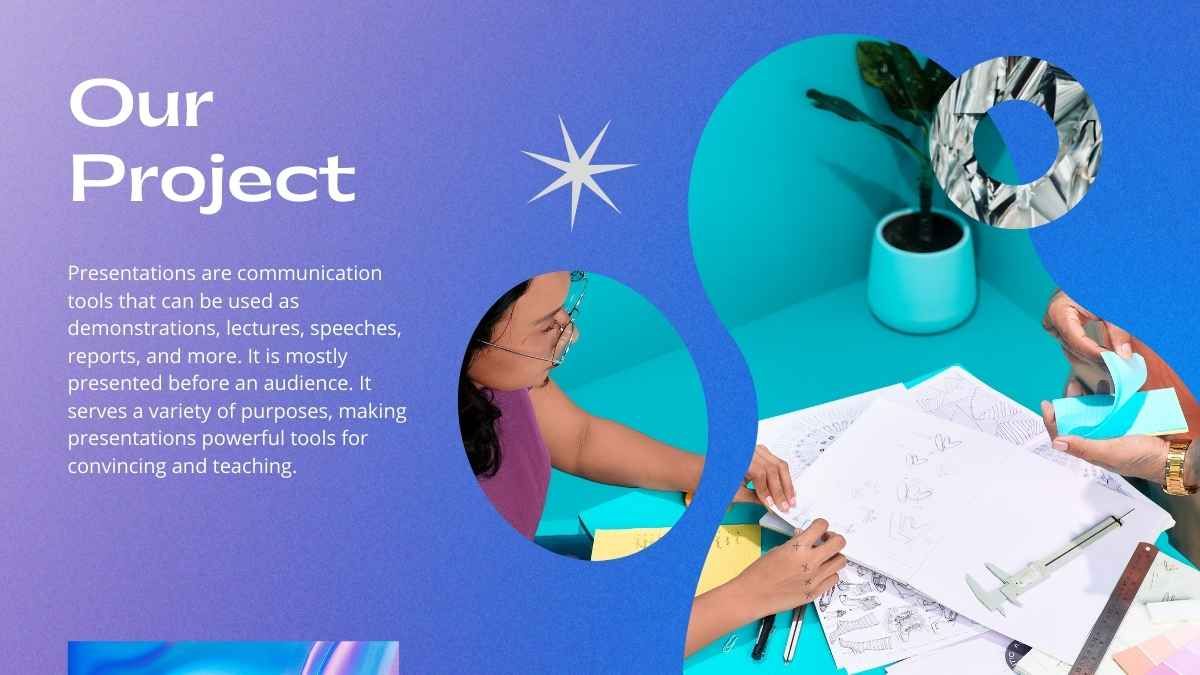 Blue and Violet Creative Agency Pitch Deck - diapositiva 11